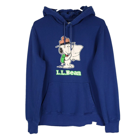 L.L. Bean Other - LL Bean x Peanuts Collab Snoopy Sweatshirt Hoodie MED Blue Novelty Cartoon